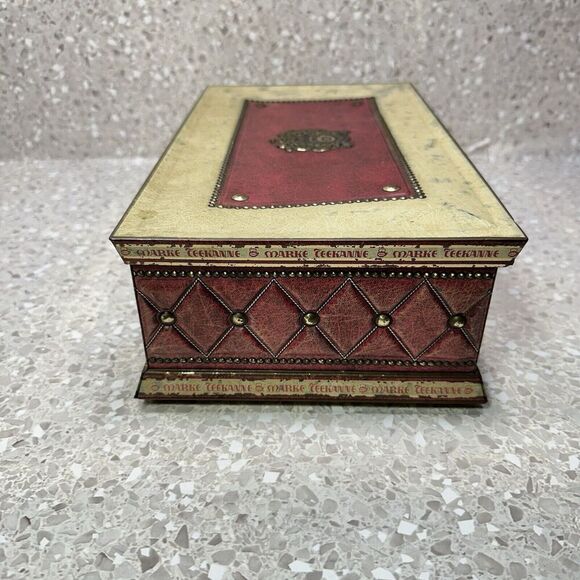 Antique Marke Teekanne Tin Tea Box Storage Canister Mid Century 50's Germany - Picture 9 of 15